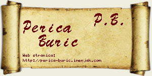 Perica Burić vizit kartica